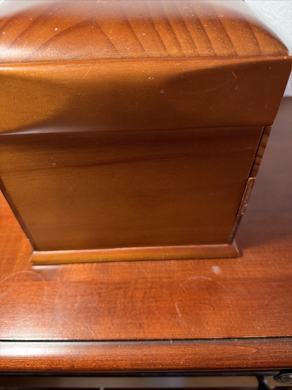 Table Top Wooden Jewelry Box Open Top & 3 Drawers (N)