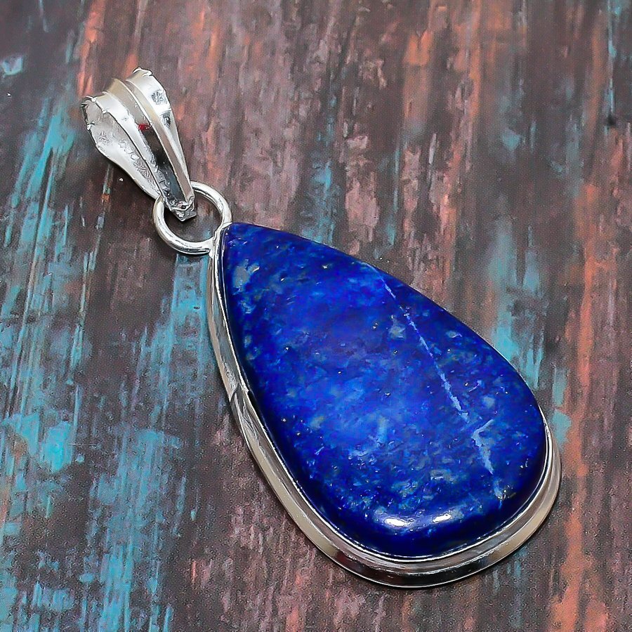 Lapis Lazuli Gemstone Handmade Gift Jewelry Pendant 2.56″ d826