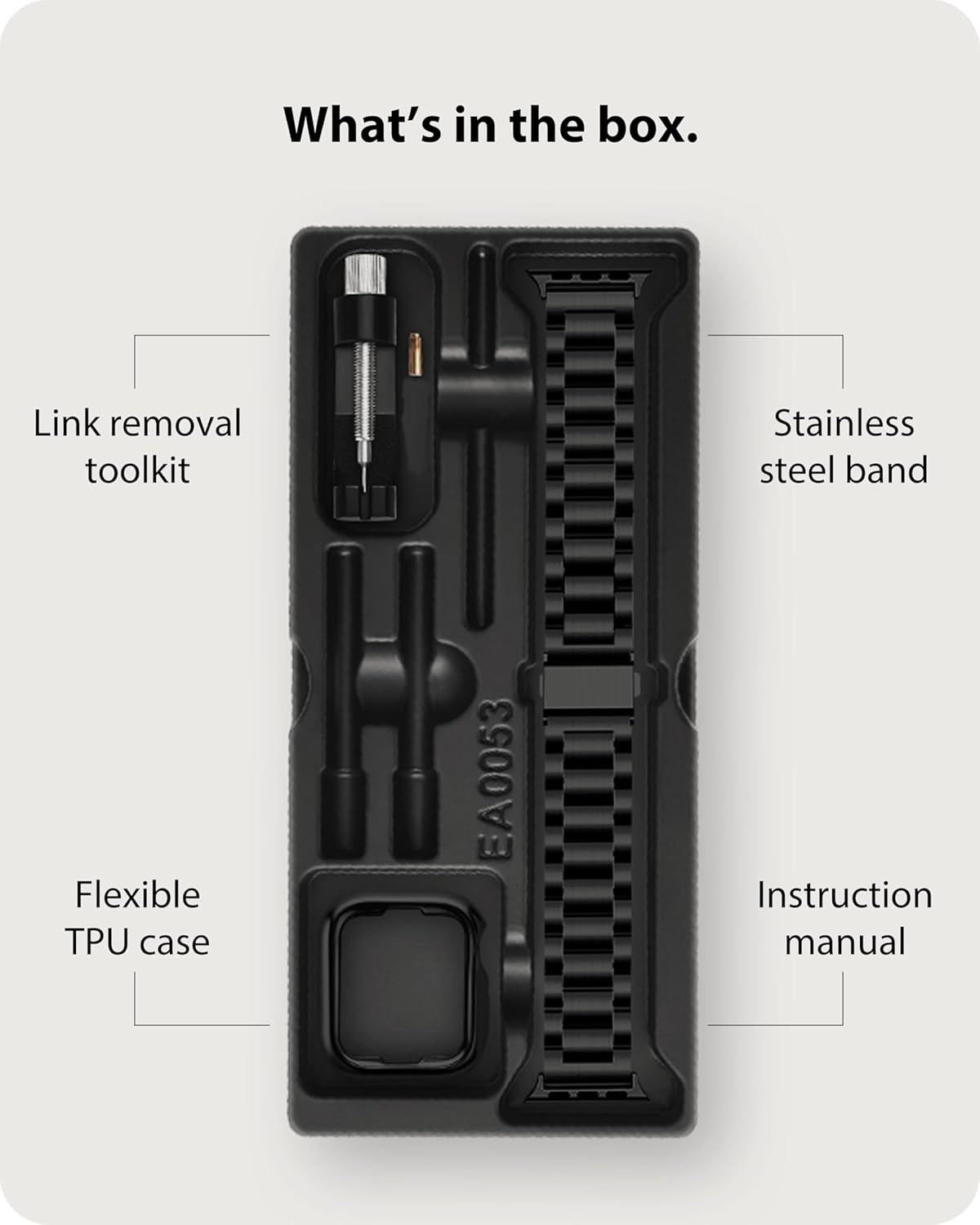 Metal Band with Case for Apple Watch 49Mm Ultra 3 2 1 | Stainless Steel Strap fo