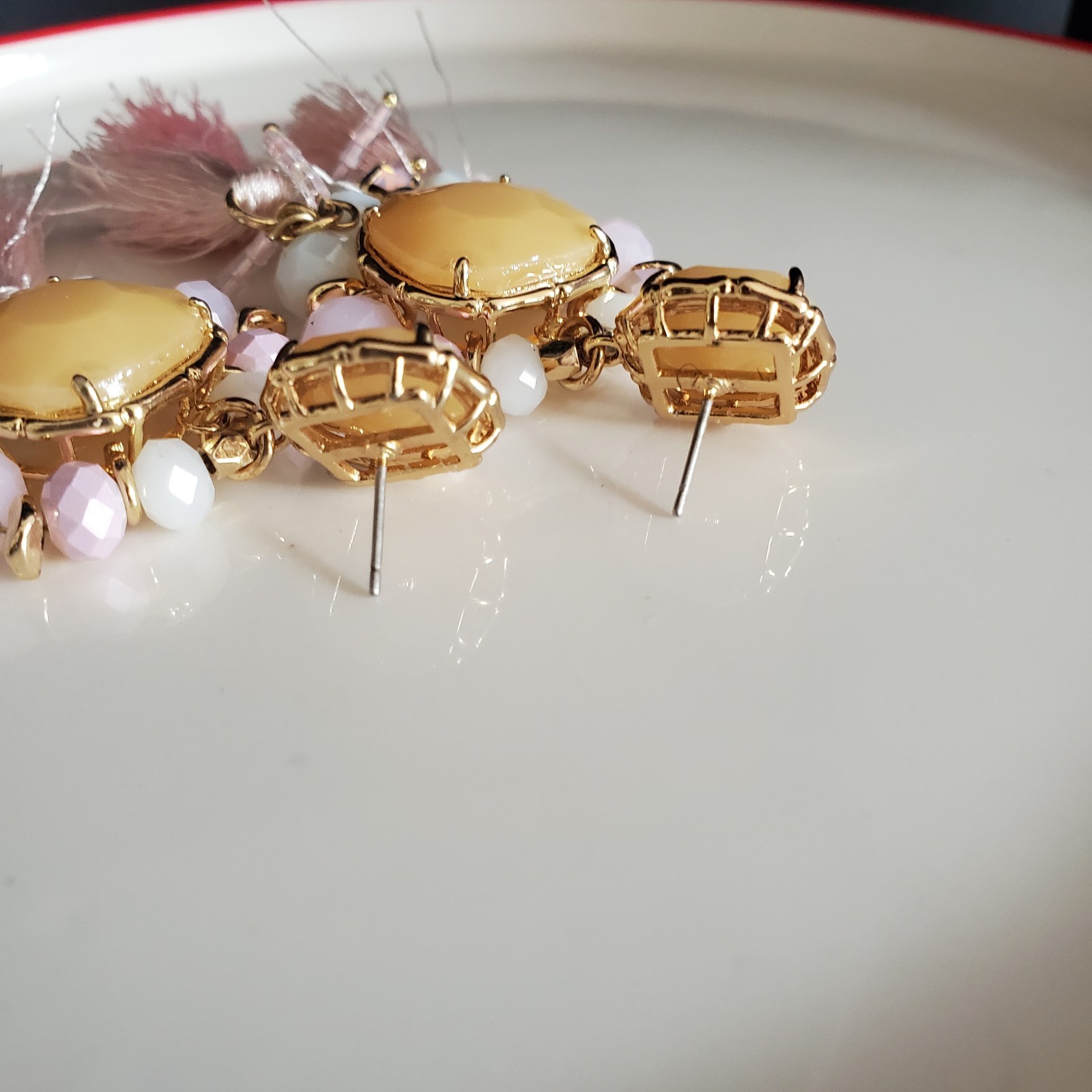 Lilly Pulitzer Waterside Earrings in Paradise Pink NWT Vacation Resort Cruise