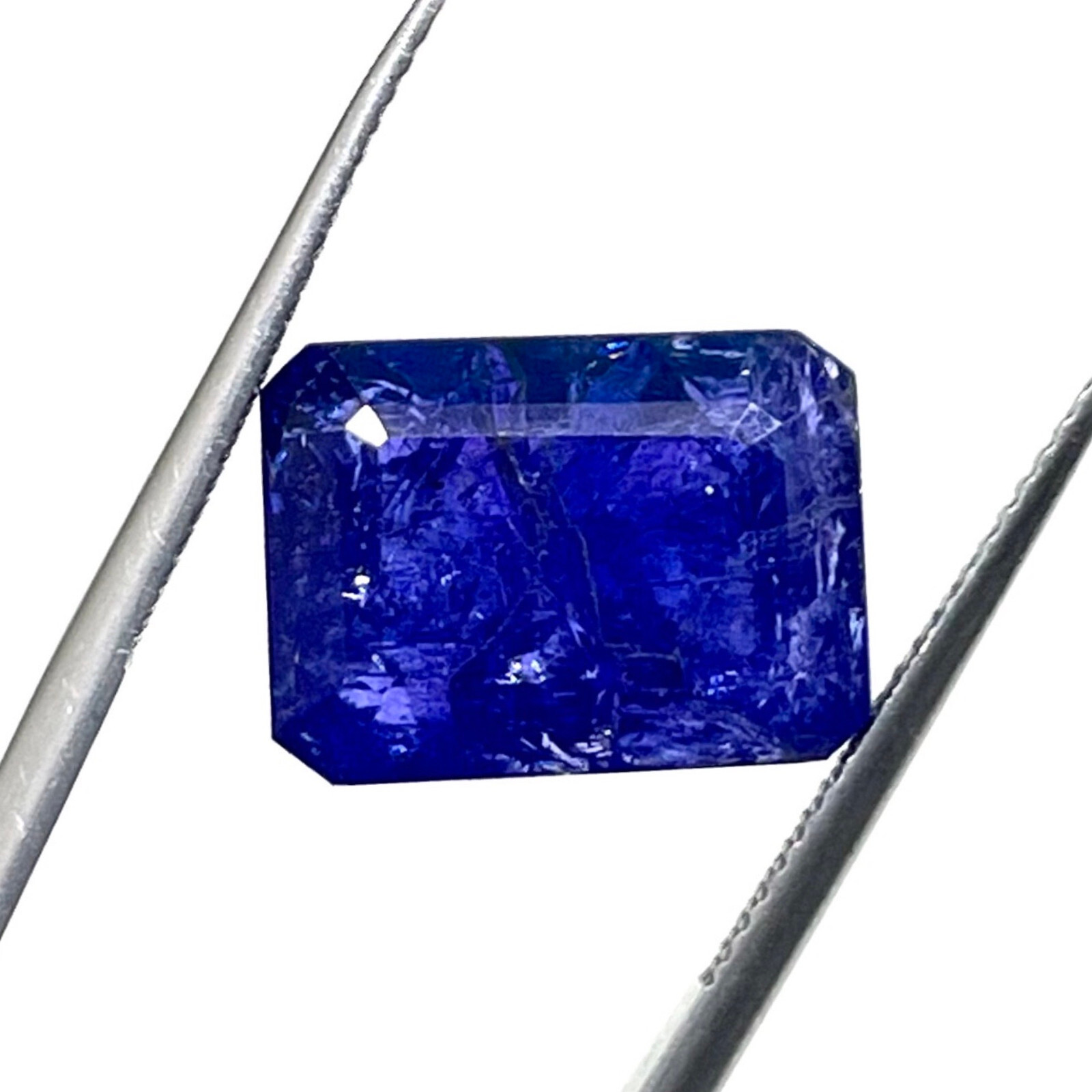 Certified 13.90 Cts Natural Tanzanite Emerald Cut Vibrant Blue A+ Loose Gemstone