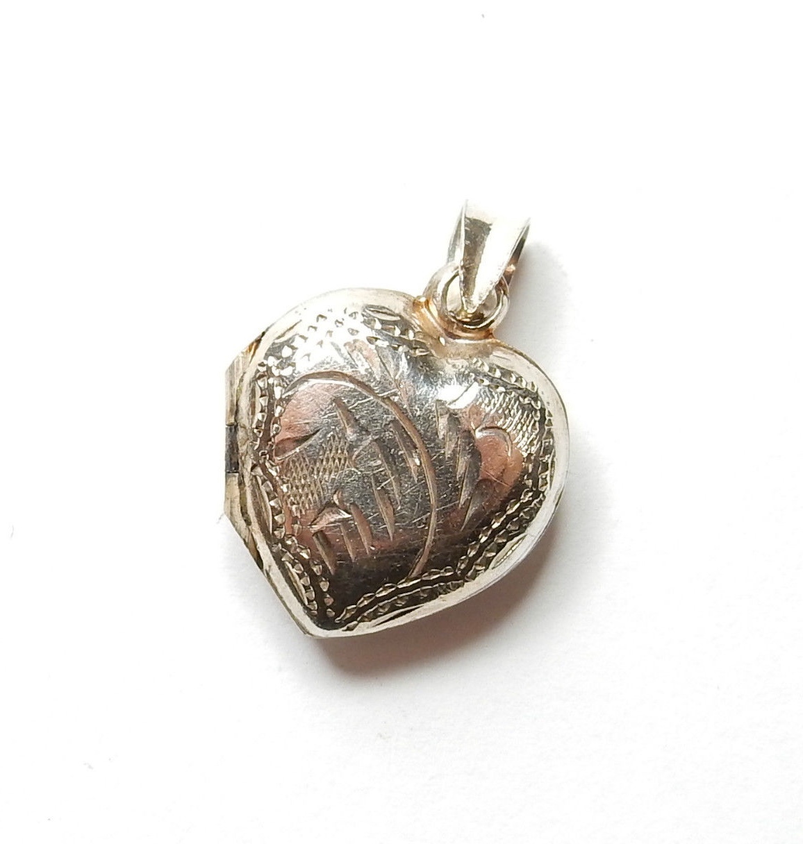 Love Heart Locket Pendant 925 Sterling Silver Small Mini Size 1.6g 2cm x 1.5cm