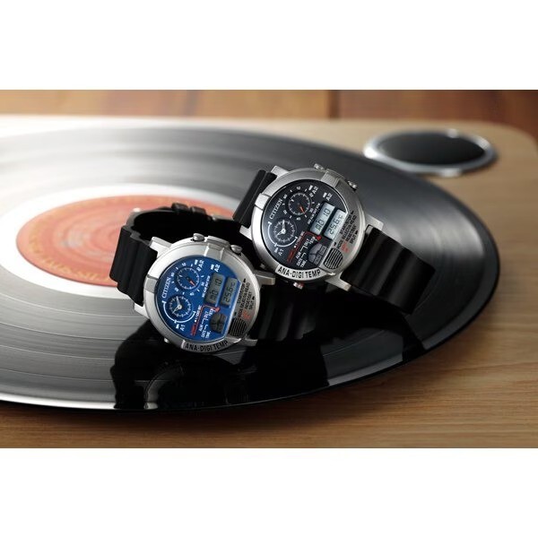Citizen JG0070-11E Tsuno Chrono Black Ana-Digi Bullhead Watch Japan JDM Retro
