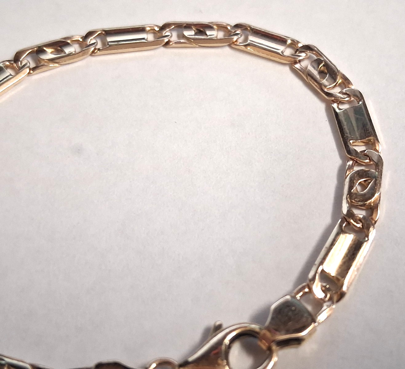 (RI4) 14k Yellow Gold Mariner Bracelet (11.1 Grams) Size 7-3/4″ (5 MM)