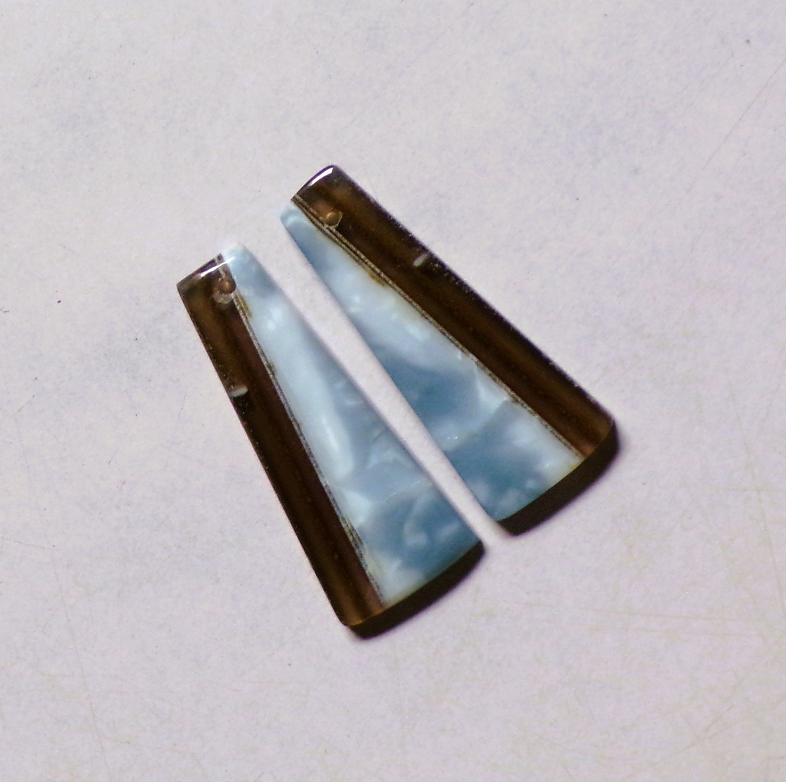 25.60 Cts Natural Blue Opal Drilled Cabochon Match Pair Gemstone 33X13MM 99