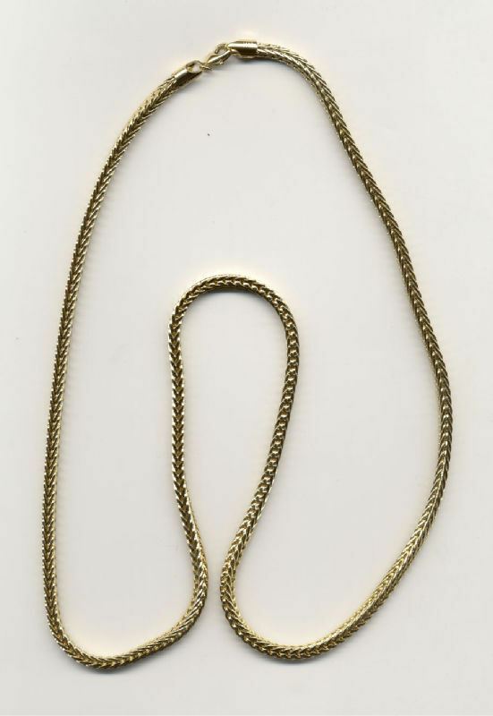 8 INCH OR 9 INCH 14KT GOLD PLATED 4mm FRANCO CHAIN BRACELET -USA SELLER