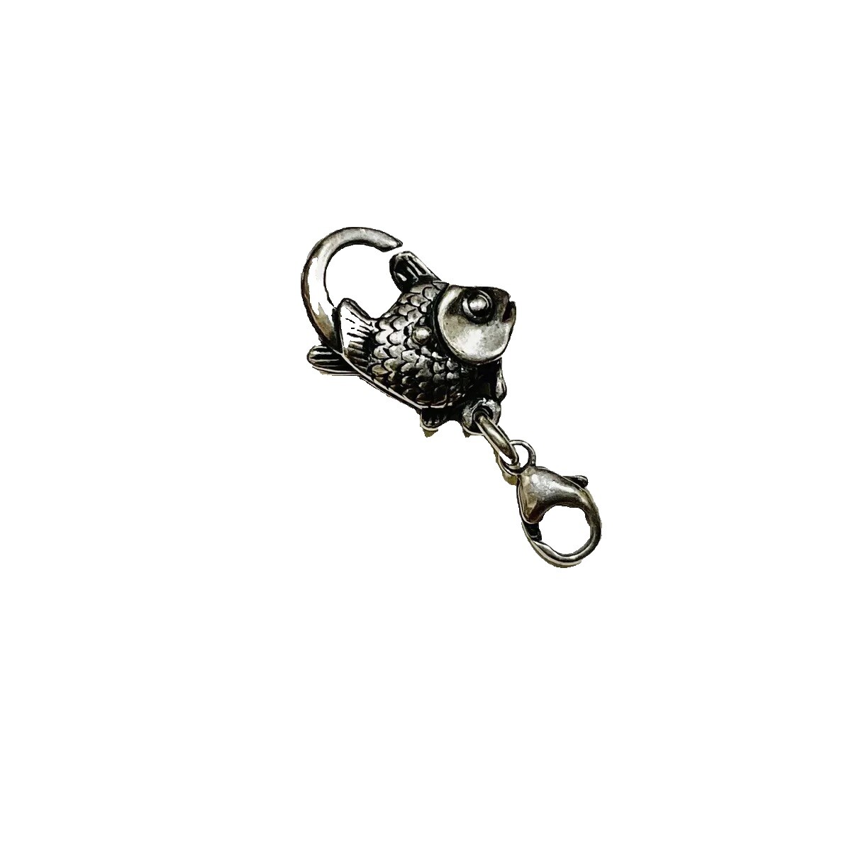 Retired Trollbeads Big Fish Clasp LAA Sterling Silver 925 Bracelet Charm Lock