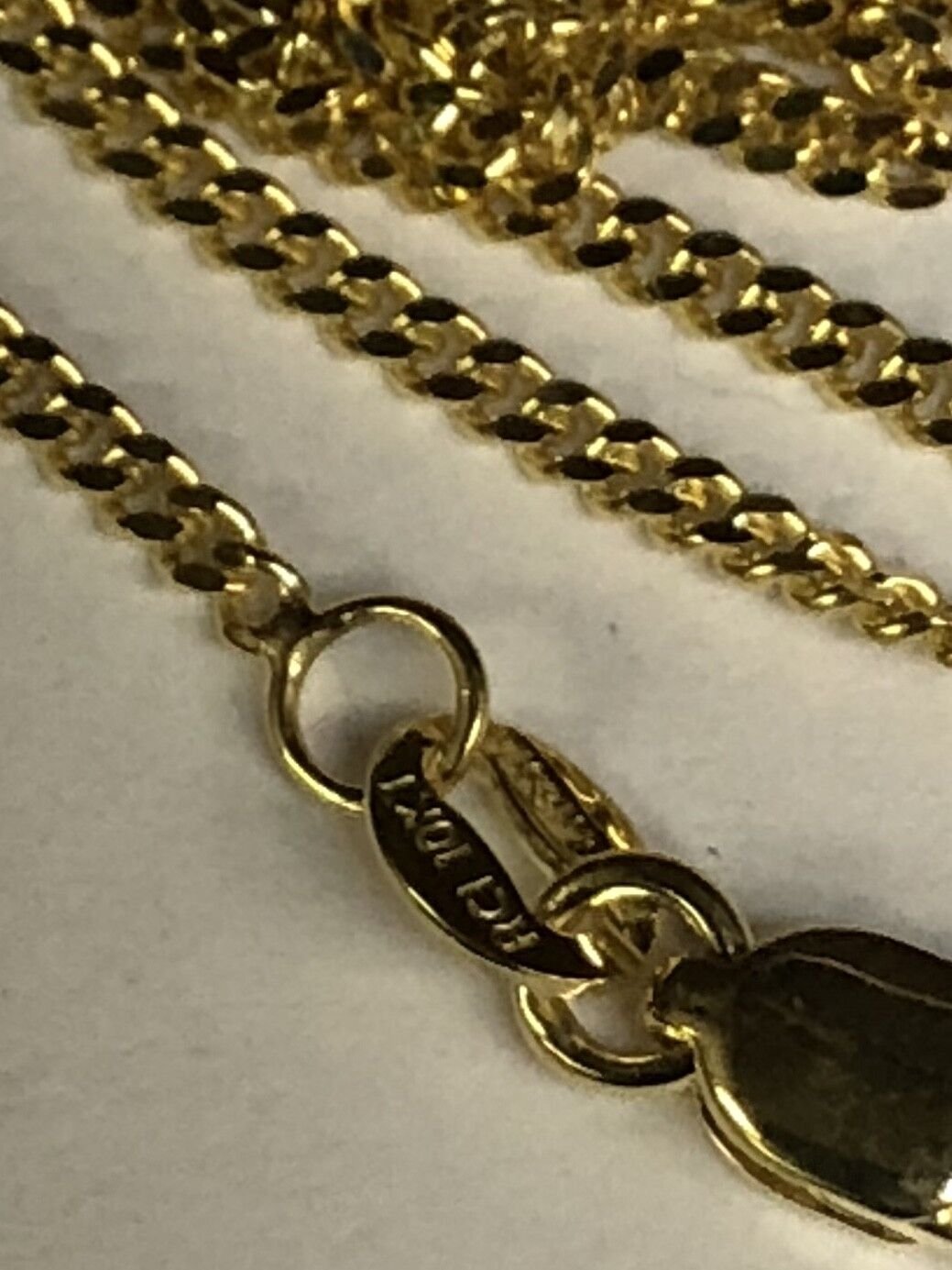 10k Solid Gold Gourmette Curb Box Link 24″ 1.5mm 3.3 gram pendant chain Necklace