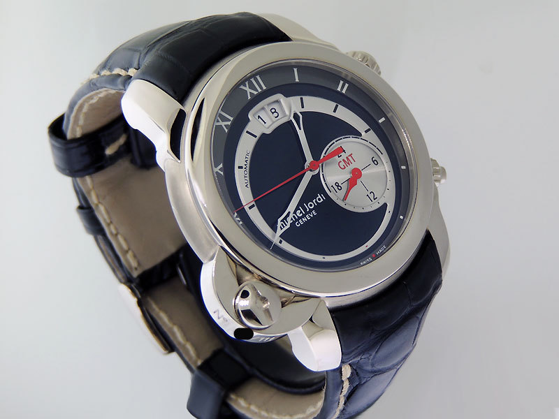 Michel Jordi Single Equinox Dual Time Silver Eye in 18k White Gold $32,800 LNIB