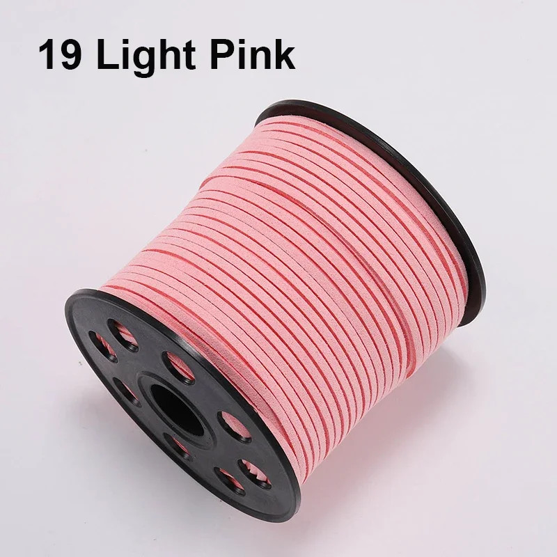 100 Yard Faux Leather Cord String 3mm Flat Suede Bracelet Necklace Jewelry