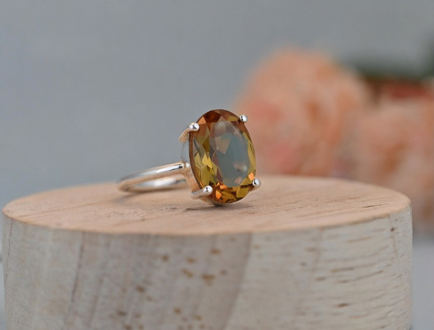 Certified 10x 14 mm Natural Zultanite oval Gemstone Ring – Crafted 925 Silver
