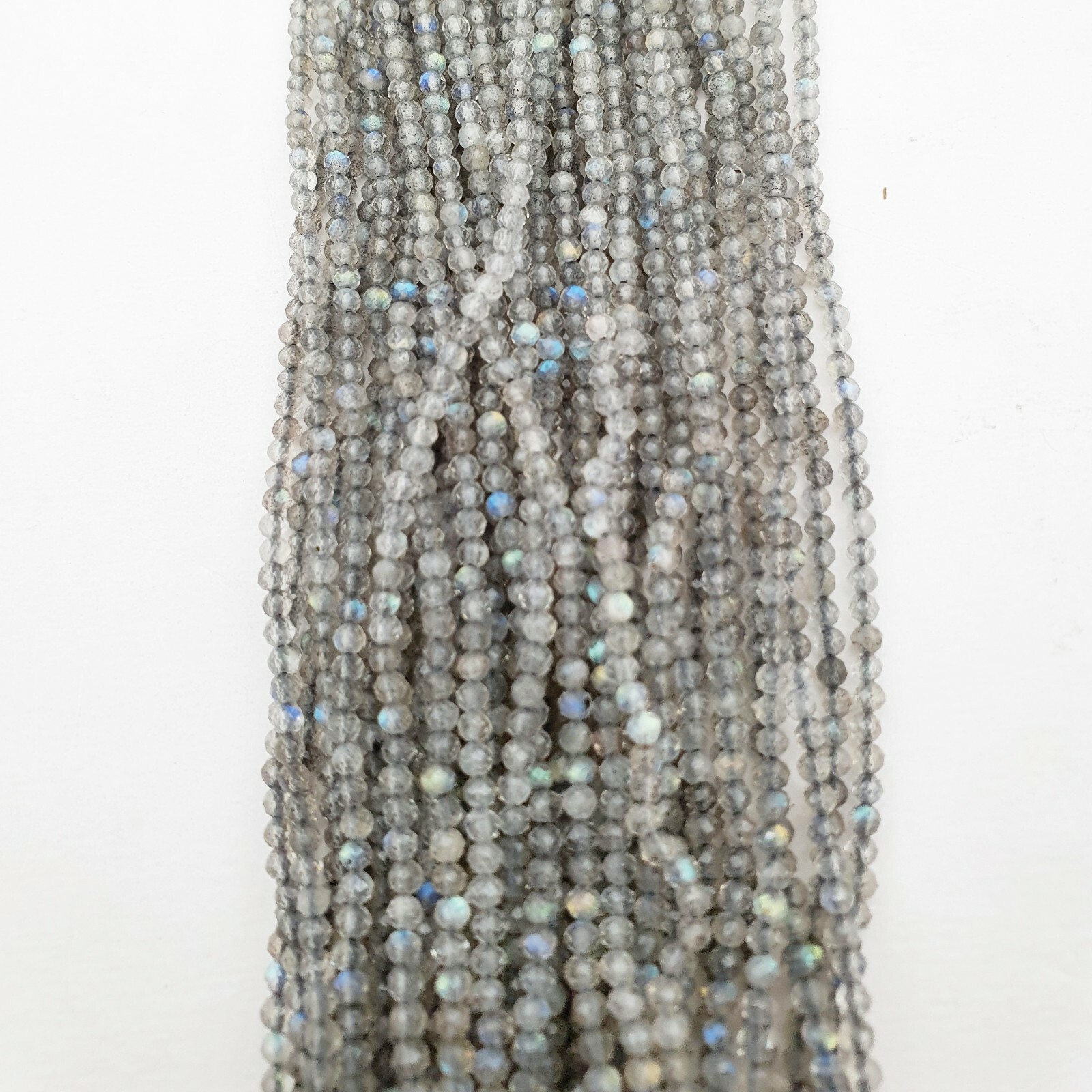 Natural Labradorite Roundelle Faceted Beads Strand 2.30 MM 13 Inch.
