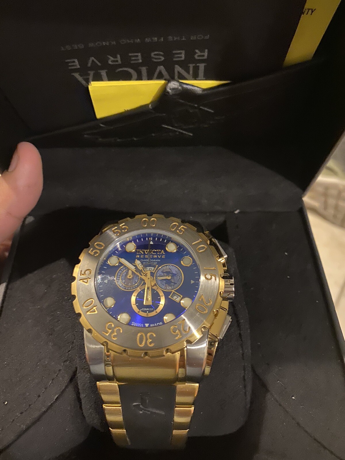 Invicta Leviathin Swiss Quartz Chrono Watch MODEL NO. 6658 Mens Wristwatch