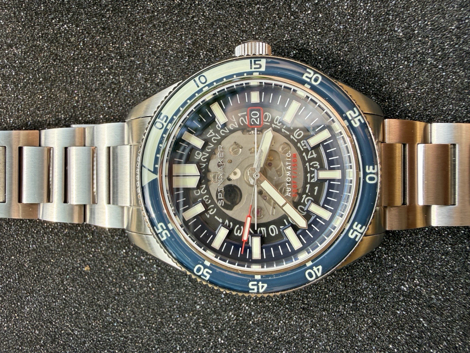 Spinnaker Fleuss Severn Stainless Steel Blue 43mm Automatic Watch SP-5118-22