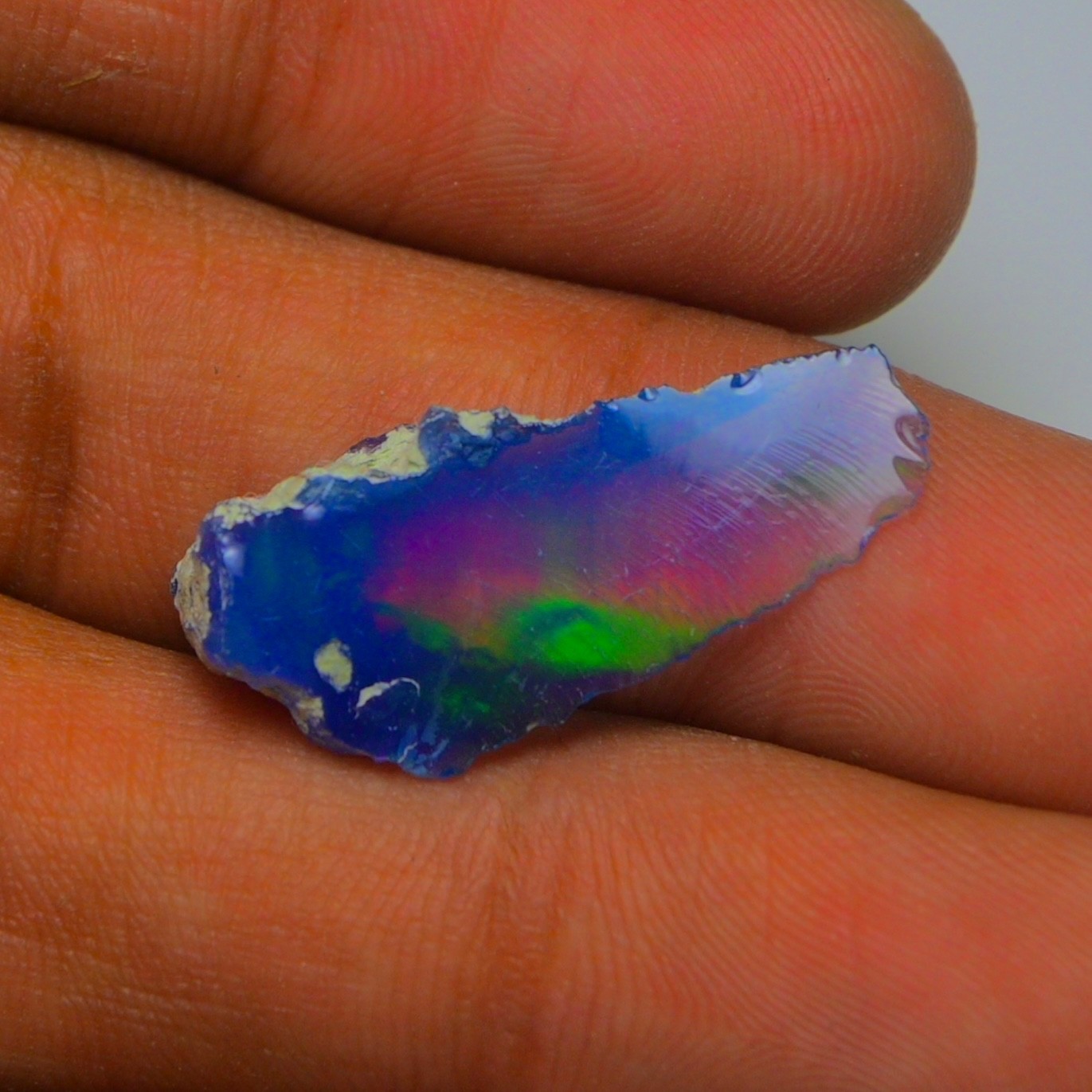 Blue Ethiopian Opal Rough 4.76 cts Smoked Black Opal Raw, Fire Opal