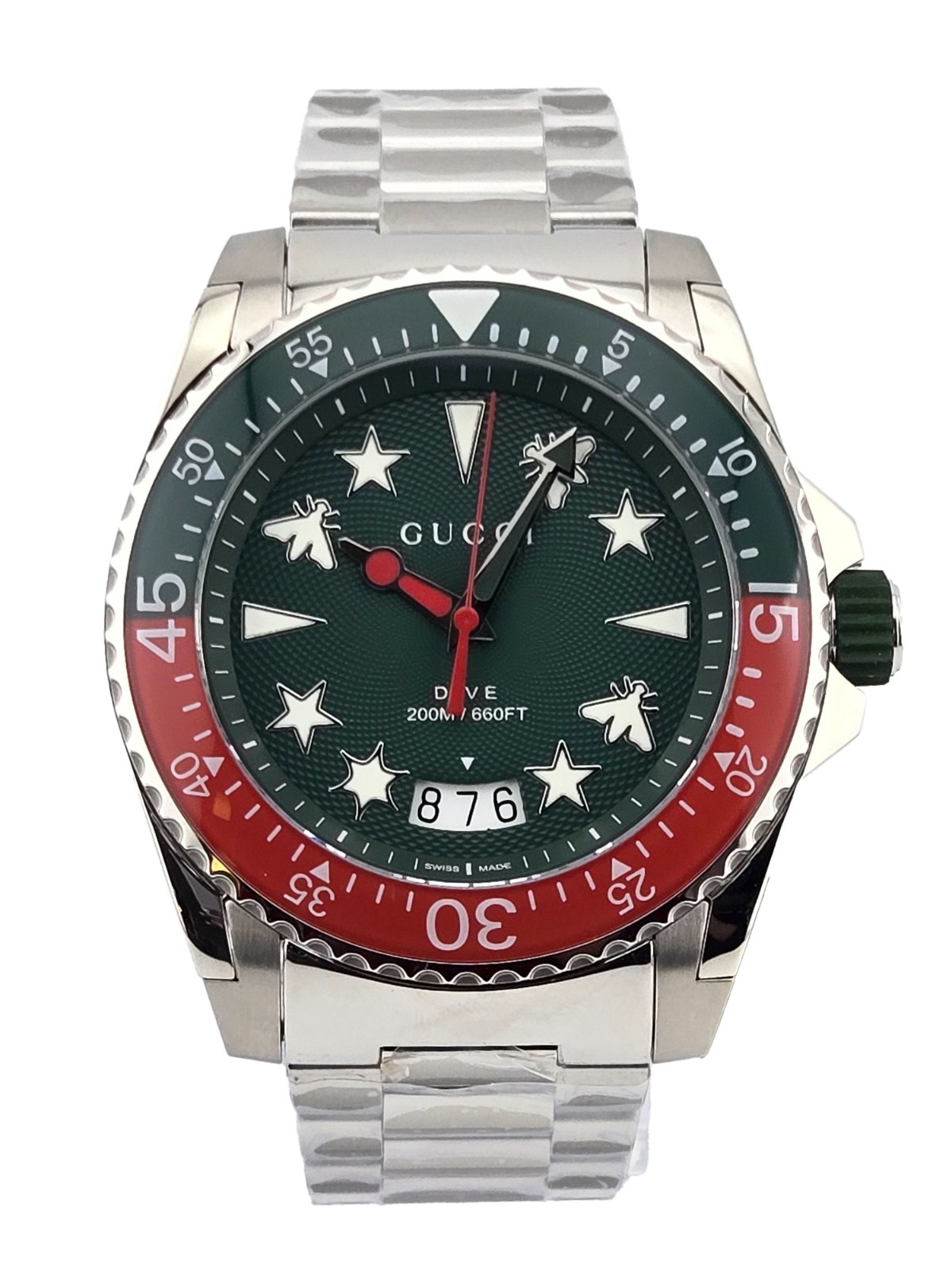 Gucci Dive Men’s Green Dial Stainless Steel Watch – YA136222