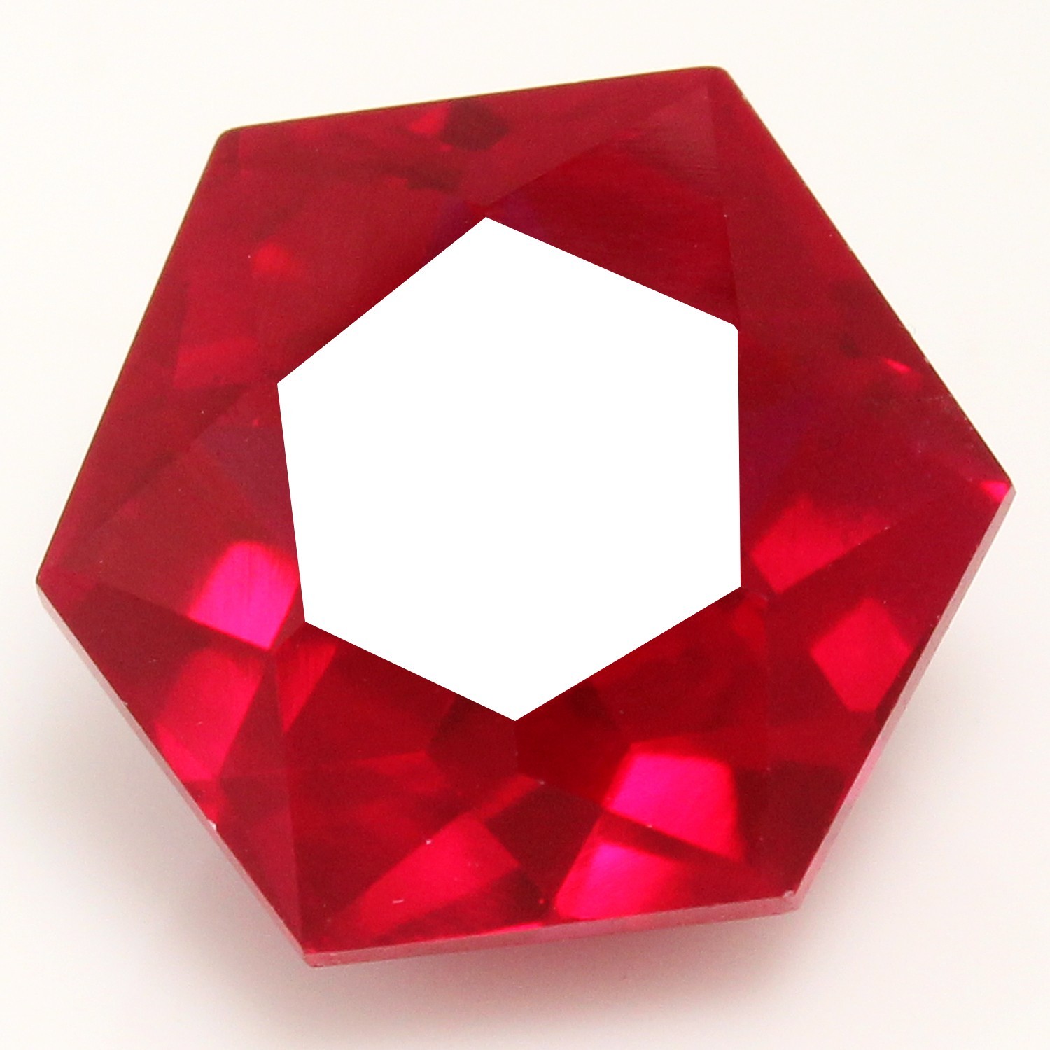 Natural 10.40 Ct Certified Mogok Pigeon Blood Red Ruby 12×12 MM Hexagon Gemstone