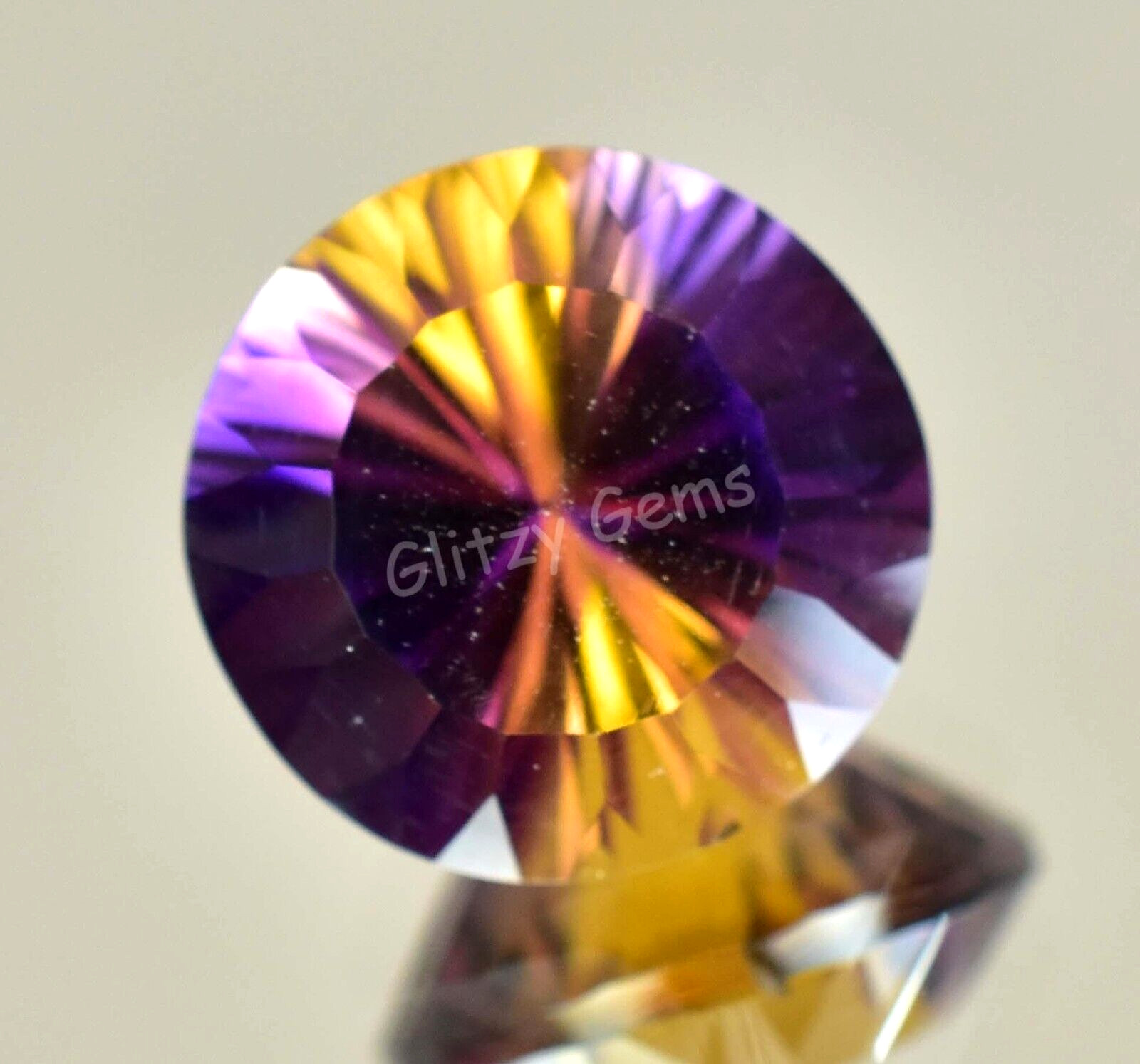 Natural Flawless Bi-Color Ametrine 21.95 Ct Certified Gemstone From Bolivia