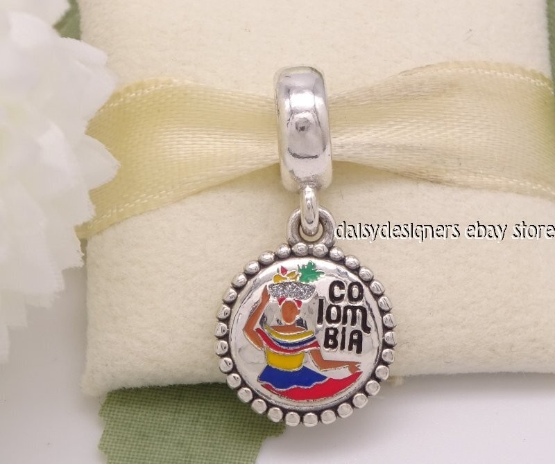 Pandora Colombia Palenquera Colombian Woman Fruit Basket Charm New in Box