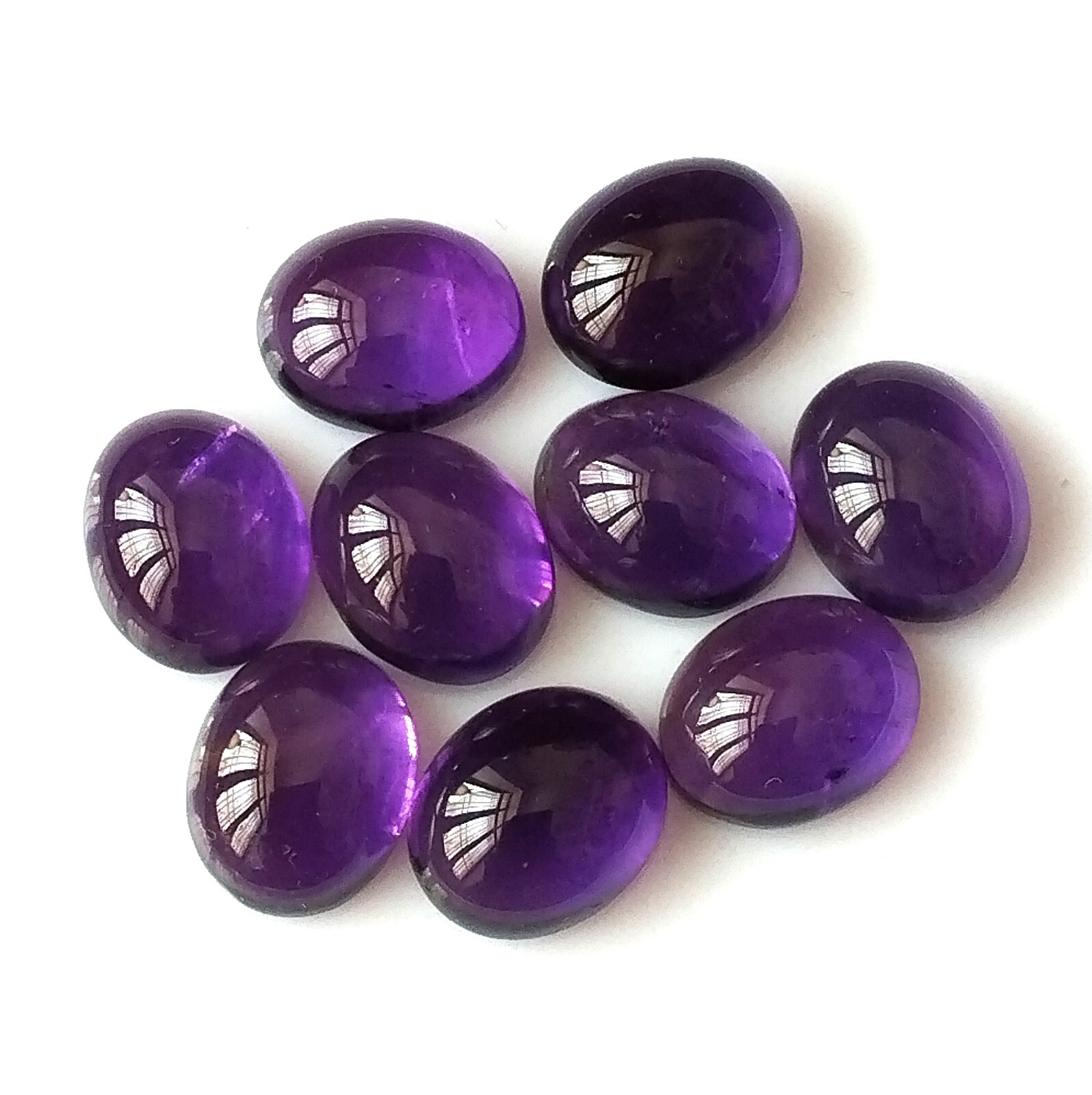 Natural African Amethyst Cabochon 9X11 mm Oval Cut Calibrated Wholesale Gemstone
