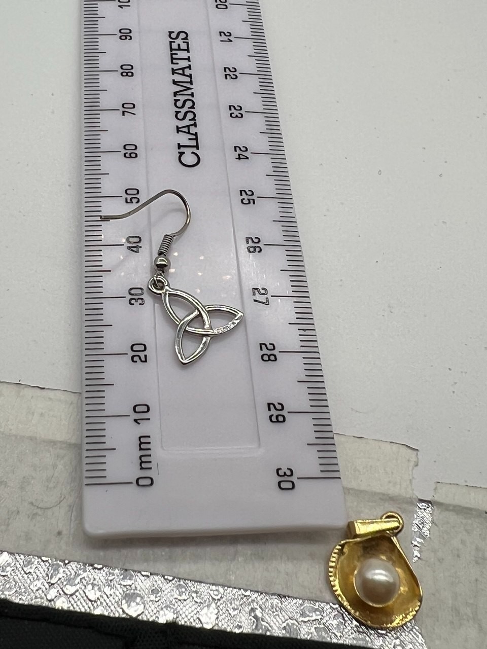 Solvar Celtic Trinity Knot Single Drop Earring Irish Replacement Triquetra