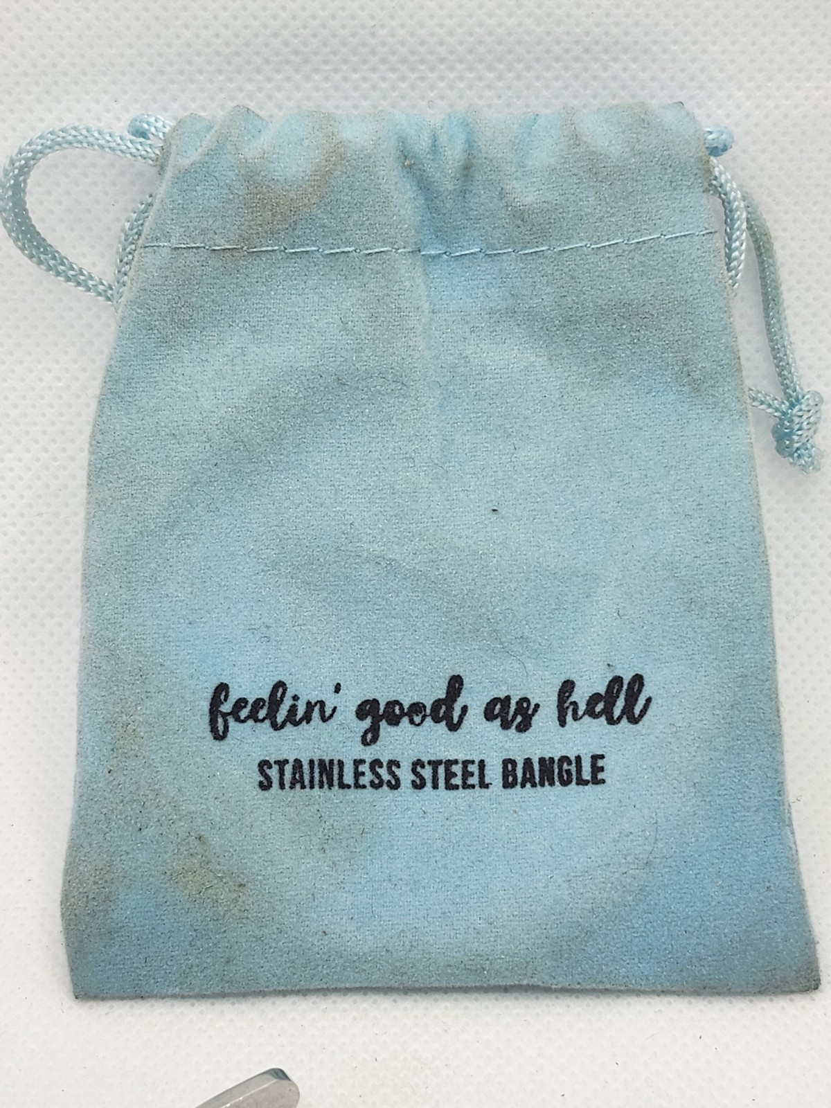 Stainless Steel Mantra Feelin Good As Hell Bangle Cuff Bracelet