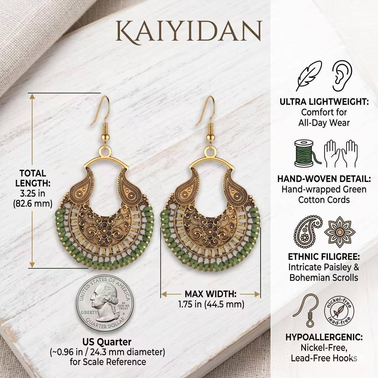 Gothic Bohemian Silver Drop Earrings – Perfect for Festivals and Vacations