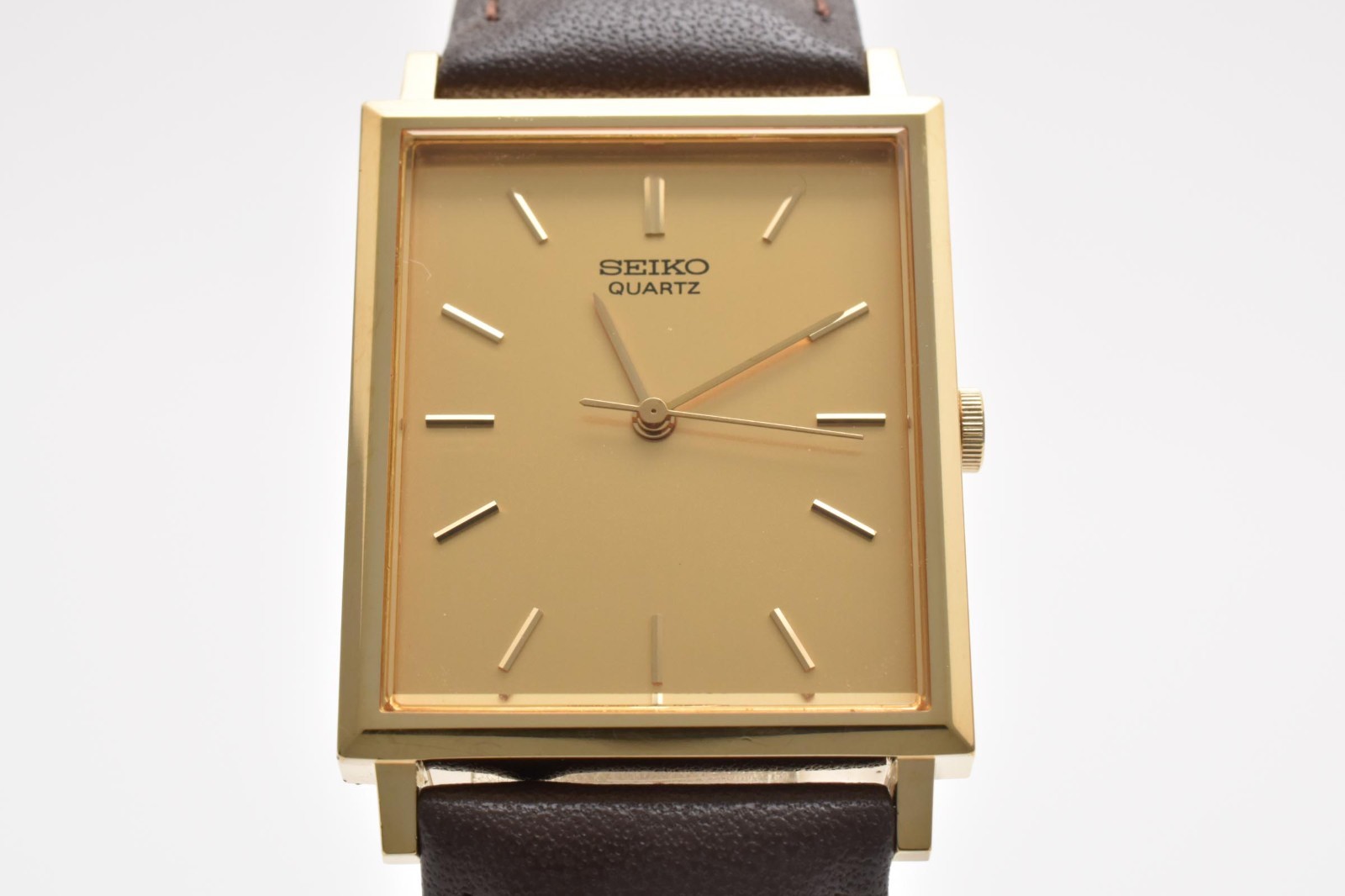 [MINT] SEIKO Chariot 2C21-5180 Gold Tank Square Quartz Vintage Men’s Watch Japan