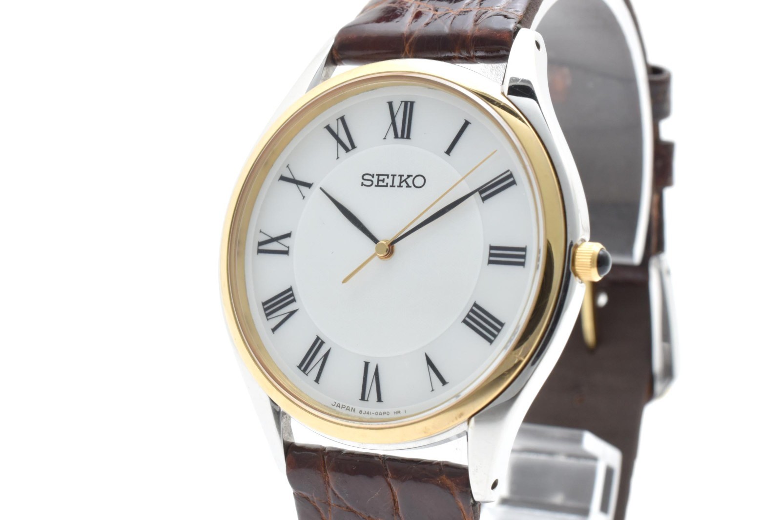 ▶️ SEIKO Dolce 8J41-0AJ0 SACM150 Quartz Shell Round Men’s Watch JAPAN