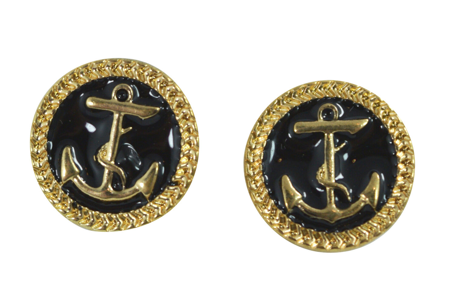 Anchor Earrings – Anchor Stud / Post Earrings – Nautical Anchor Button Earrings