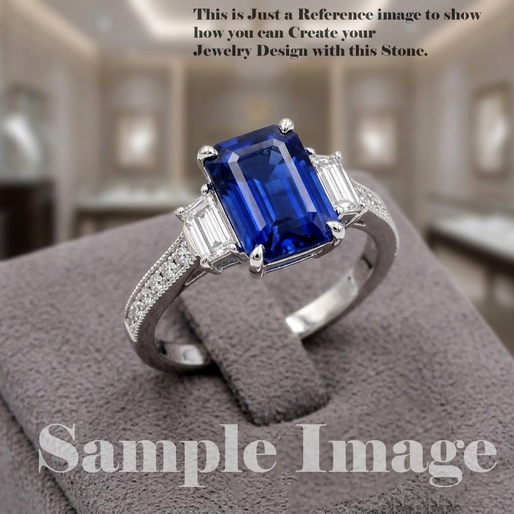 IGL&I Certified 6.50 Cts Natural Ceylon Blue Sapphire Octagon Cut Gems For Ring