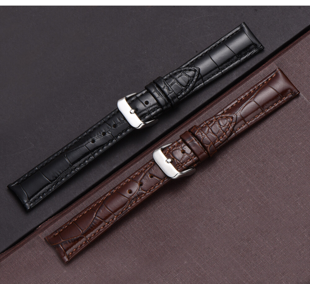 18-24mm Genuine Leather ALLIGATOR Embossed Watch Strap Band For BREITLING