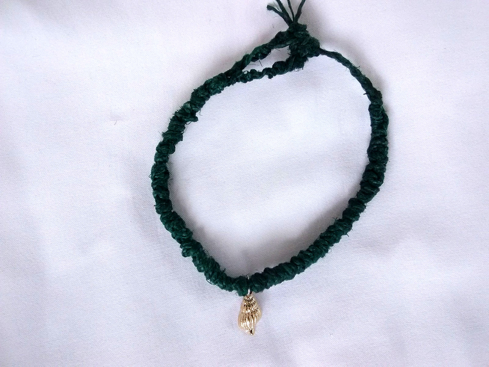 Bracelet Anklet Natural Macrame Hemp 111″ Adj Eco Friendly US Seller New