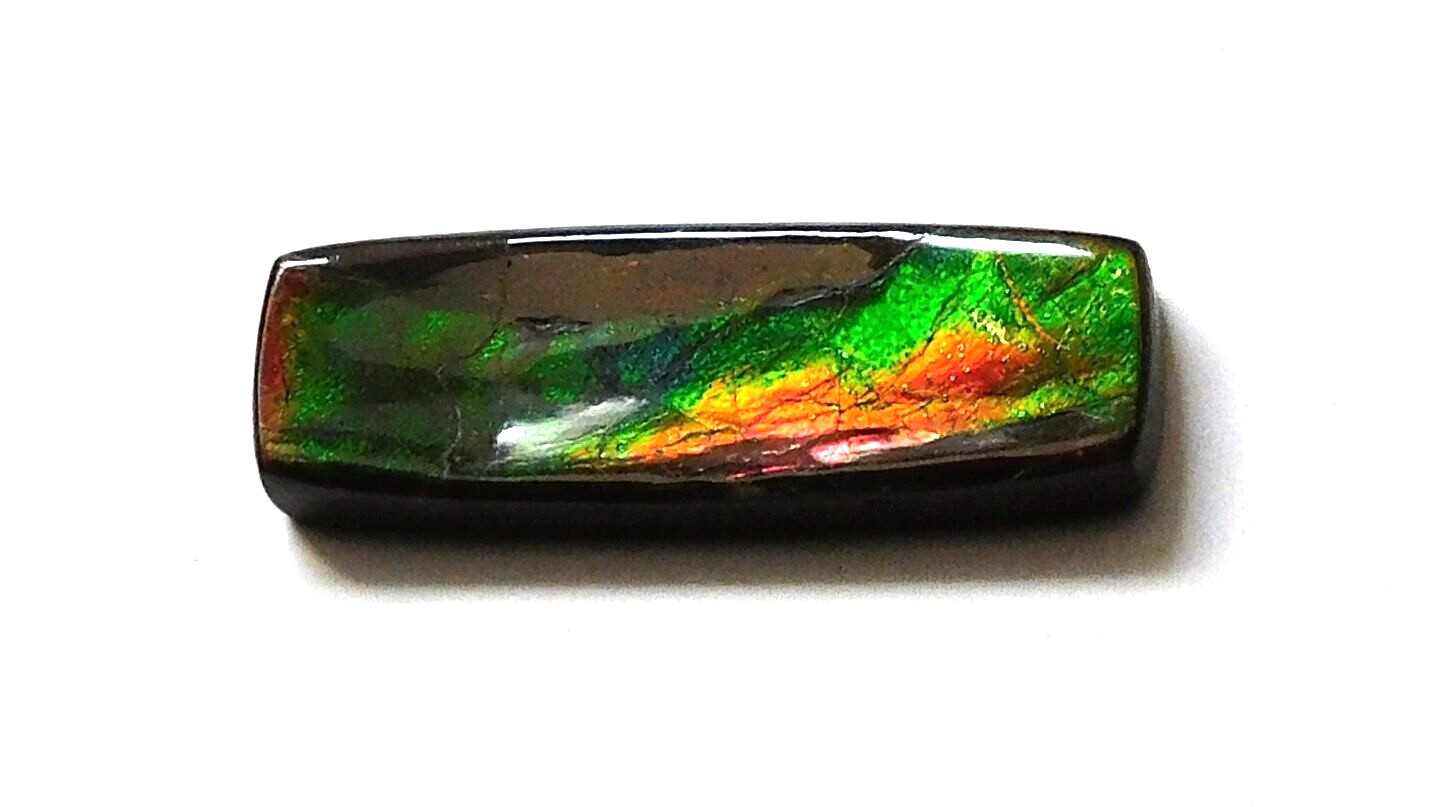 11.70 Ct Natural Canadian Ammolite Cabochon Loose Gemstone 28.6×9.6X4MM LF22
