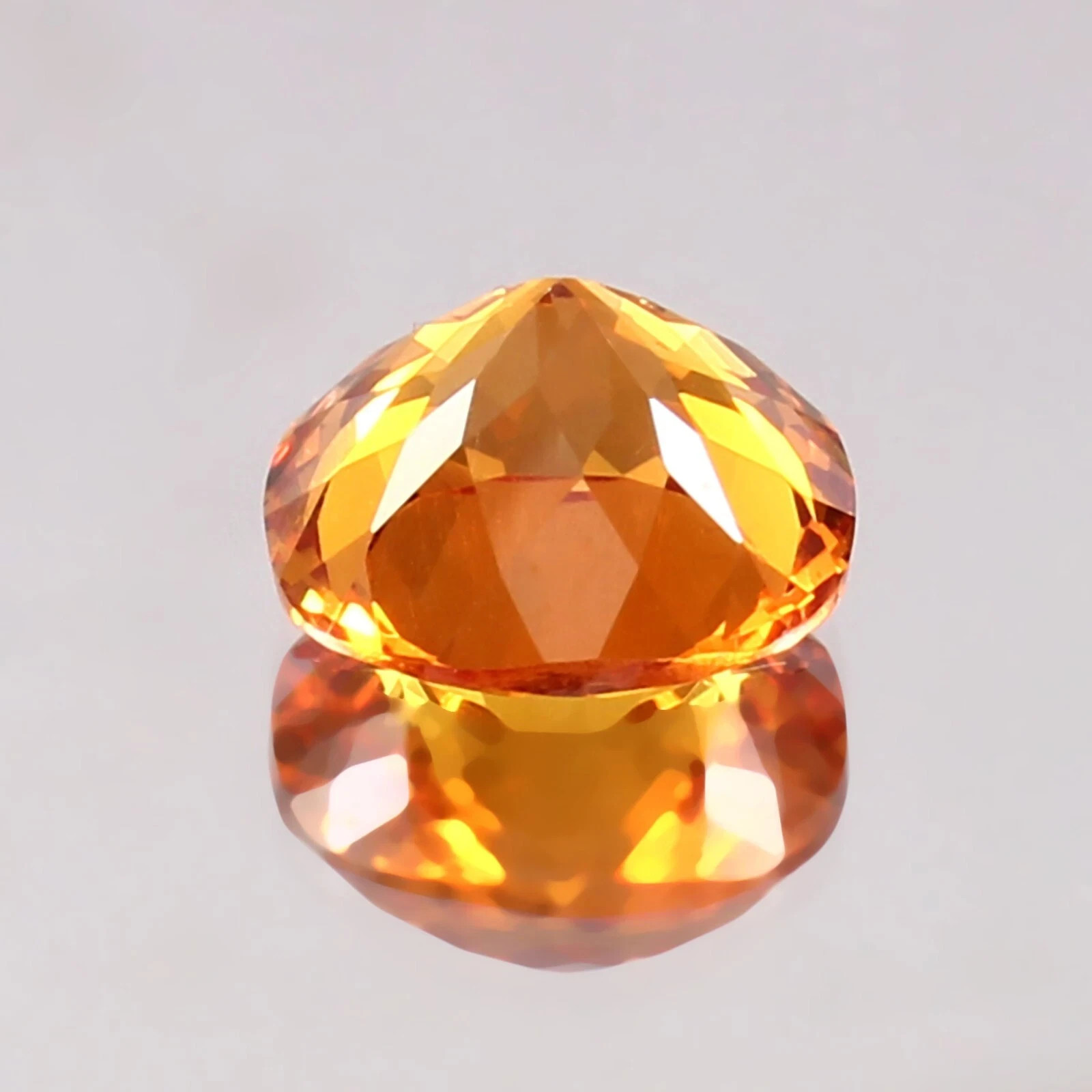 21 Ct Natural Cushion Cut Orange Sapphire Certified Flawless Loose Gemstone