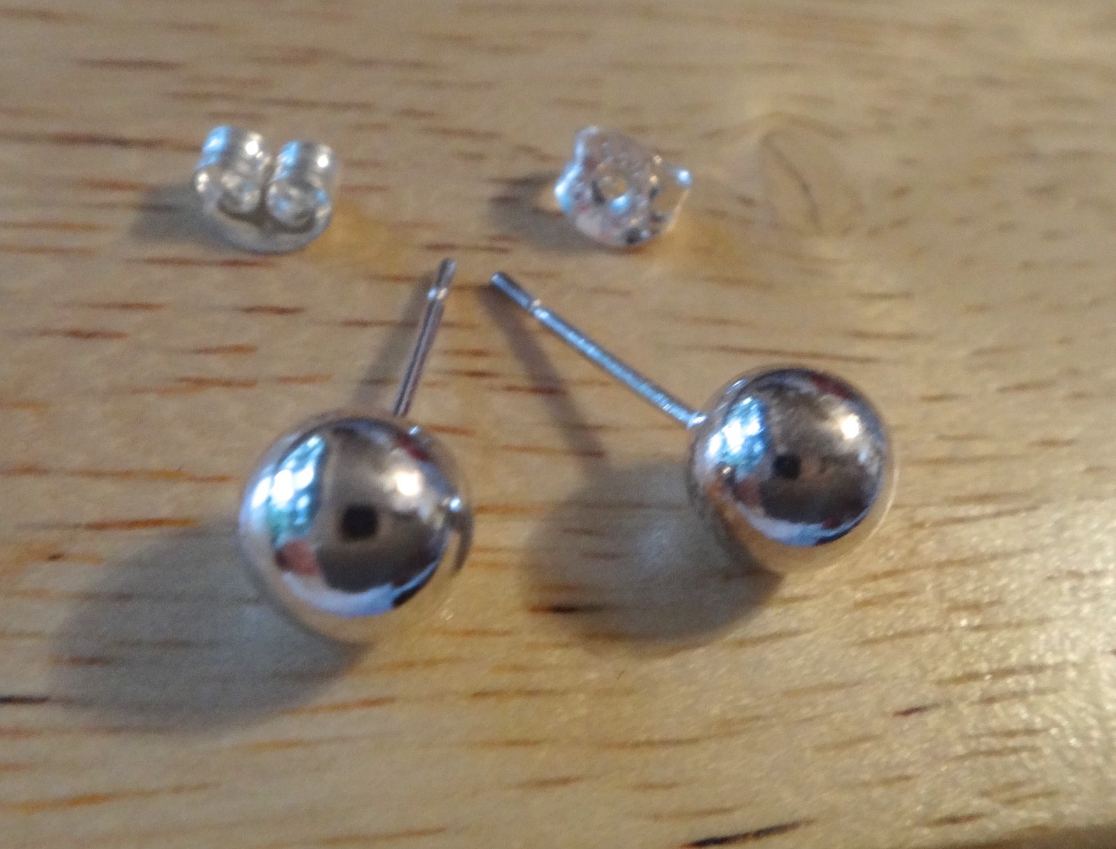 6 mm Sterling Silver Small Round Ball Stud Studs Posts Earrings!