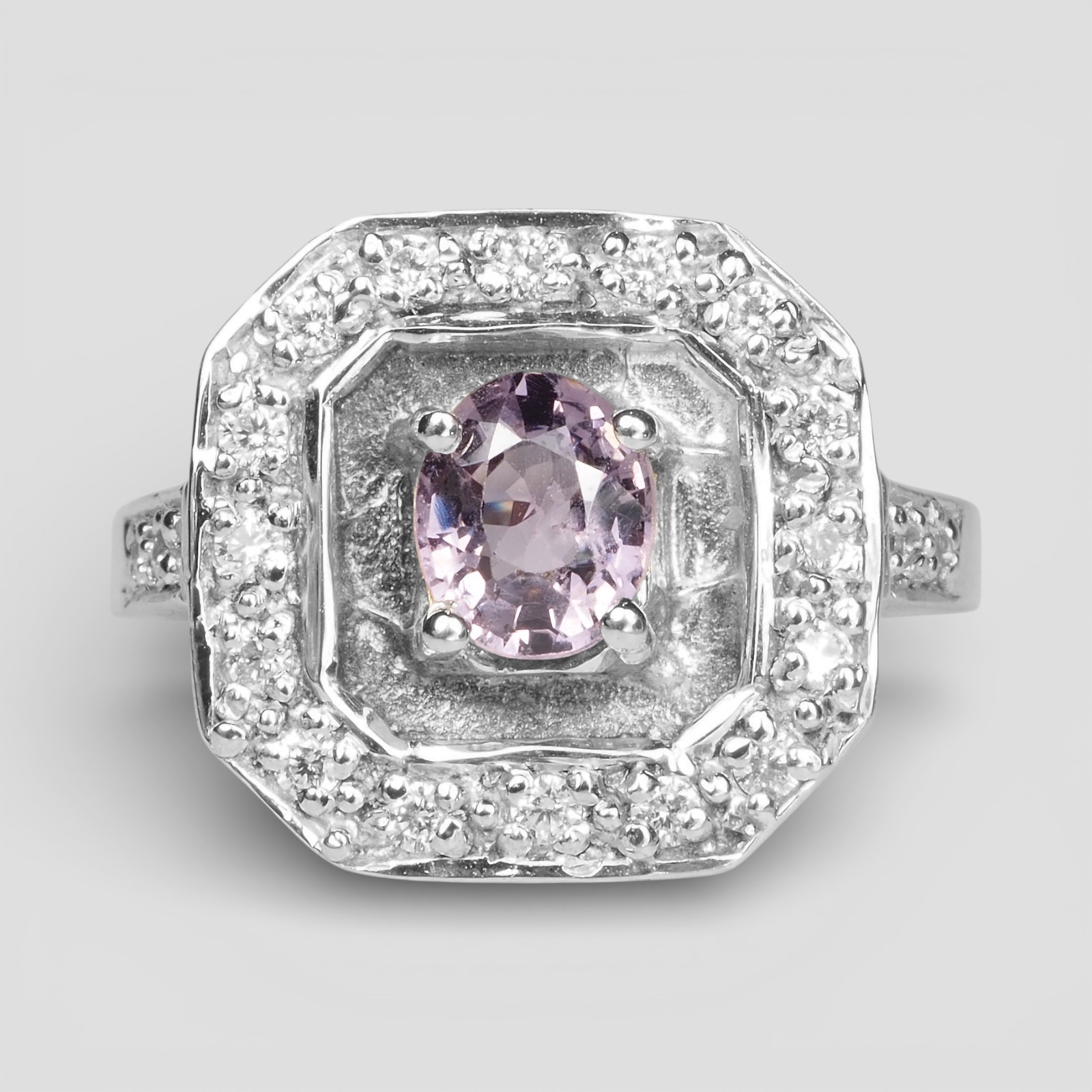 INVALUABLE GRAY VIOLET SPINEL 925 STERLING SILVER HANDMADE FINE JEWELRY RINGS