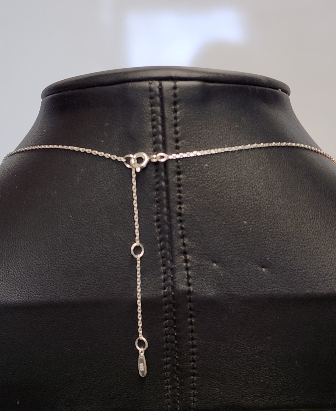 Gldn Leaflet Marquise Lab Created Green Spinel Necklace 15″+2″ Sterling Silver