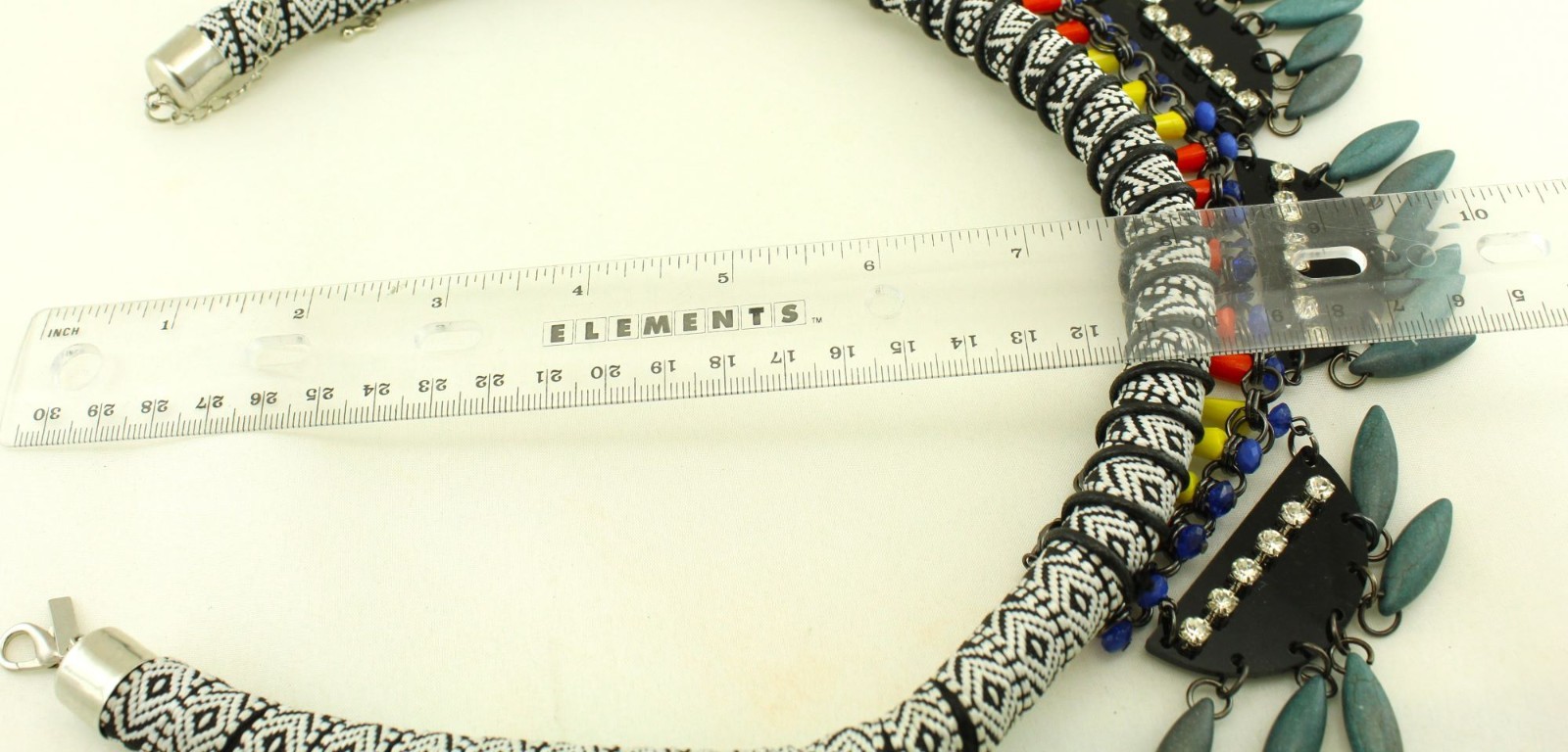 Ethnic Tribal Flexible Designer Adjustable Necklace; Repurposed Materials