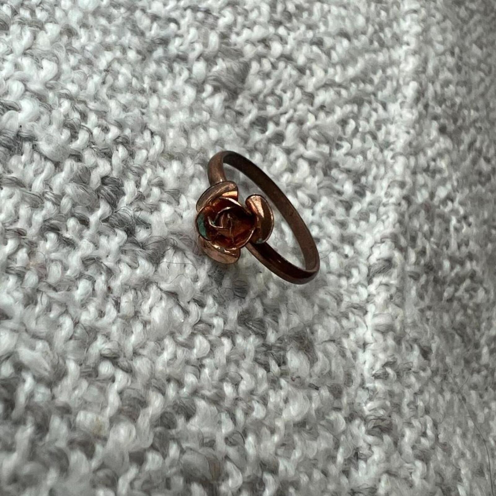 Antique Copper Rose Ring