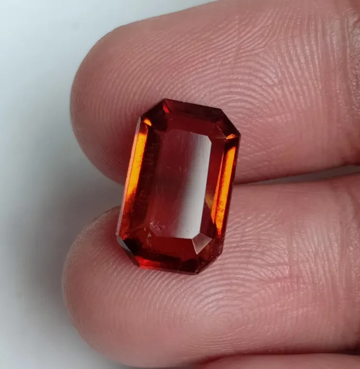 5.85 Ct Natural Unheated Orange Huge Octagon Shape Hessonite Garnet Loose Gem