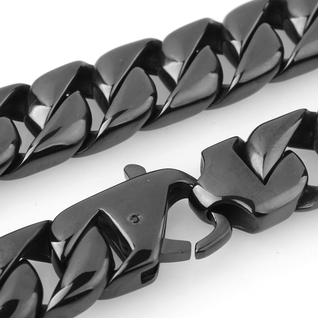 High Polished Mens Chain 316L Stainless Steel Curb Link Necklace Christmas Gift