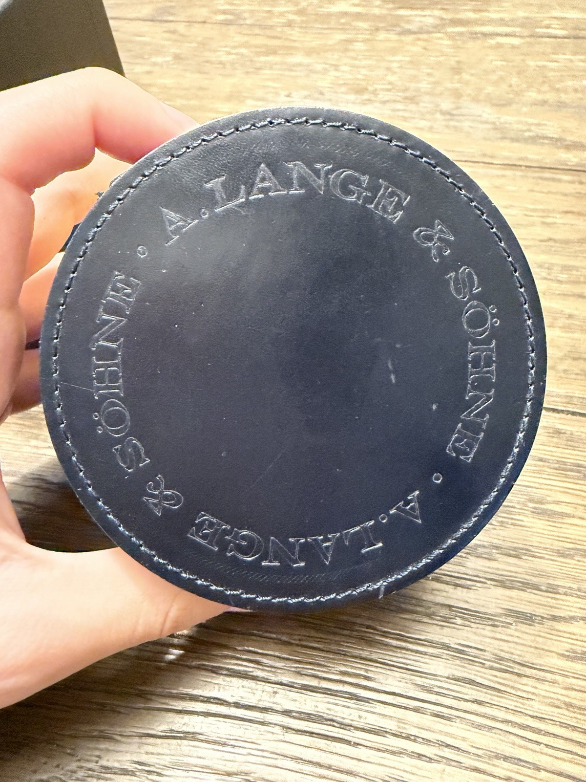 A. Lange & Sohne Travel Watch Case Söhne Watch Box Navy Blue Leather