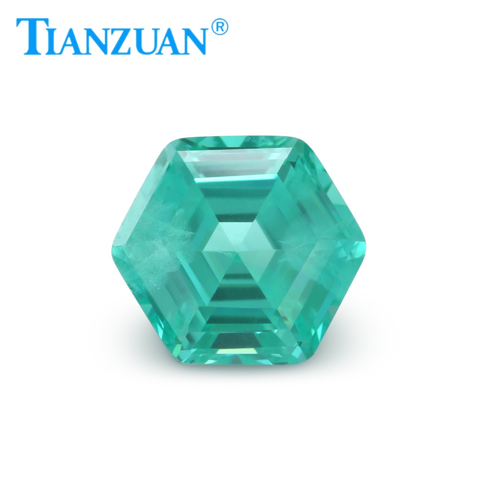 Hexagonal Shape YAG Paraiba Color Yttrium Aluminum Garnet Loose gemstone