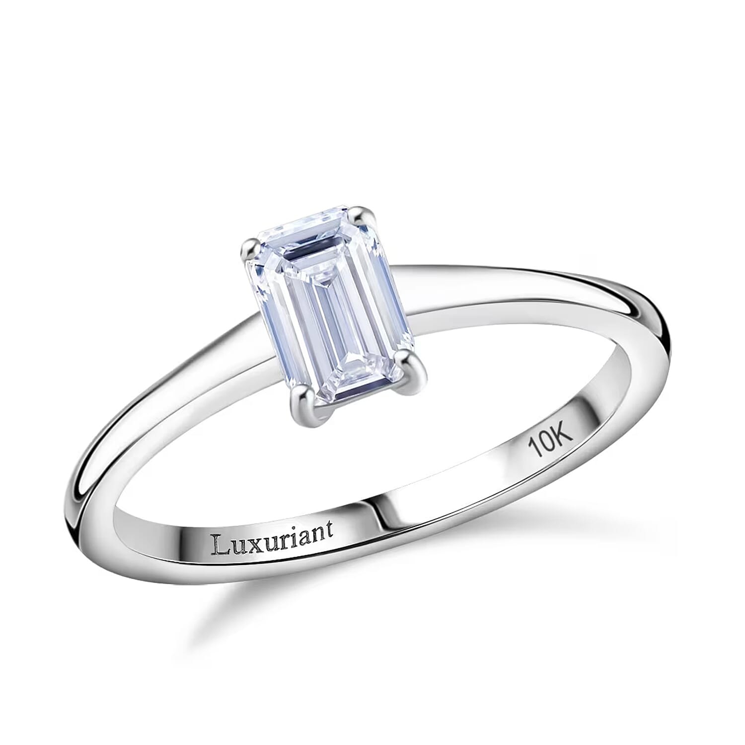 IGI Certified Lab Grown Diamond E-F VS 1.00 ctw Ring in 10K White Gold Size 9.0