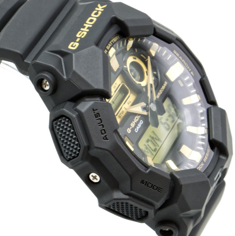 CASIO G-SHOCK GA-010GB-1A9JF Black and Gold Series Analog Digital Watch 51.9mm