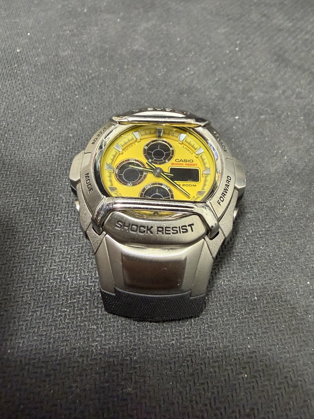 Casio G-Shock G-511 Yellow Dial Ana-Digi Watch Head No Battery For Parts