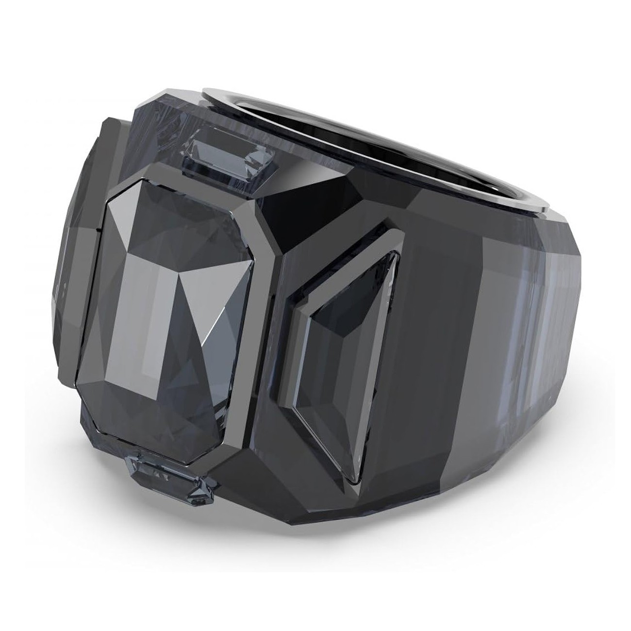 NIB AUTHENTIC SWAROVSKI Chroma Ring, Black, Ruthenium plating #5630324, 5630325