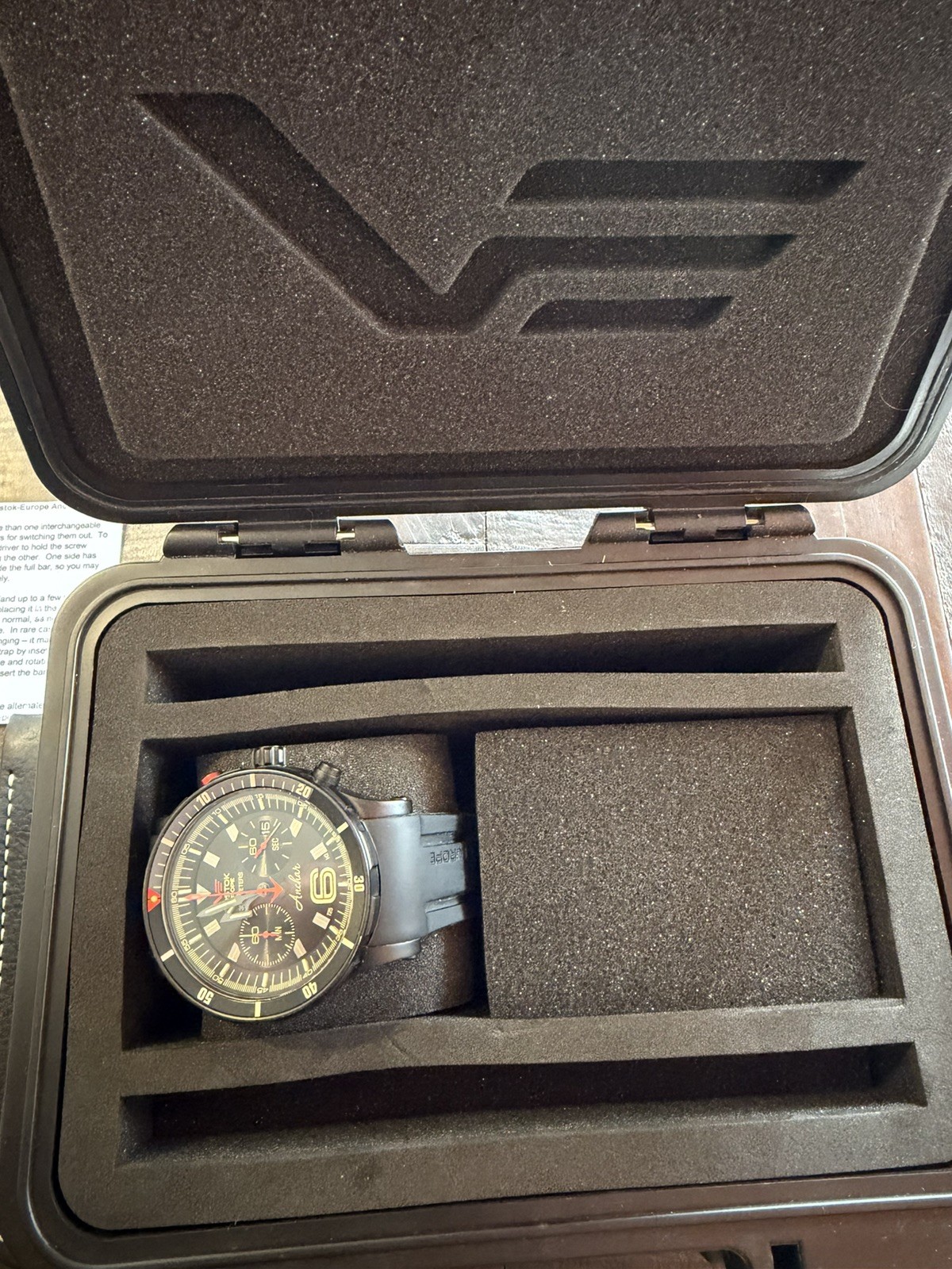 Vostok Europe Anchar Dive Watch Men’s Watch Black Red 6S21/510C582