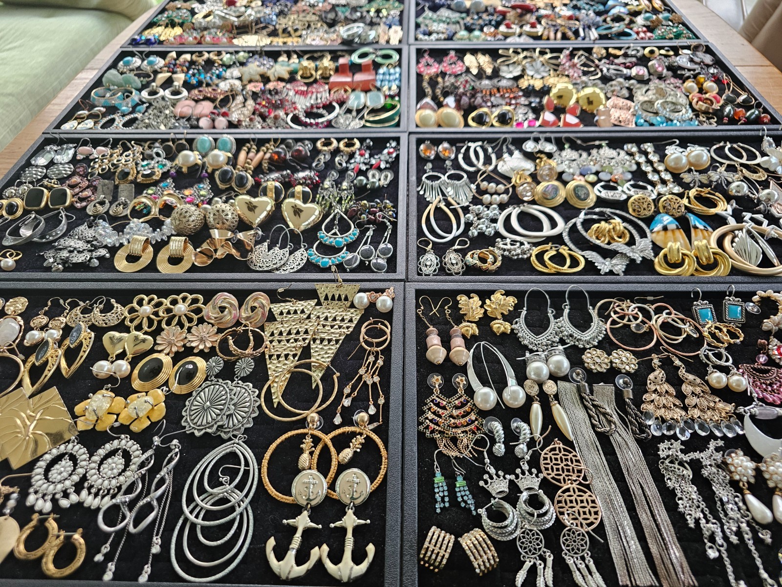 HUGE Vintage Earring Lot of 292 Pairs — Perfect for Individual Sale!